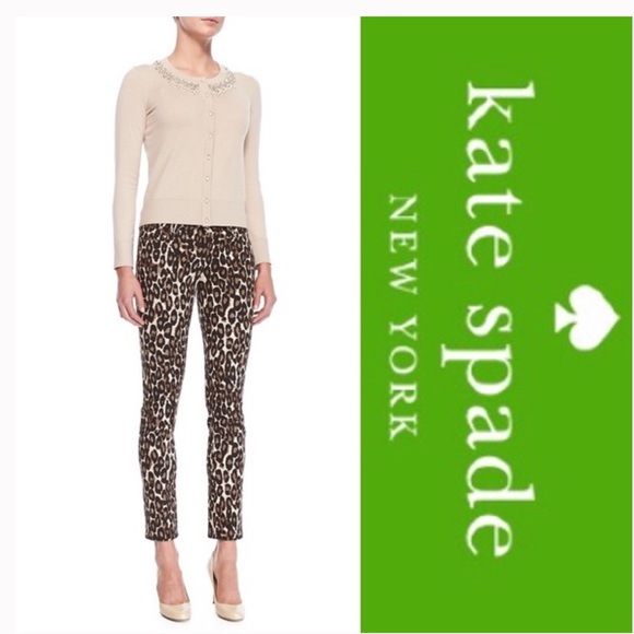 kate spade Denim - Leopard printed skinny jeans